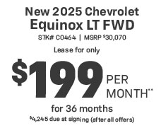Chevrolet Equinox lease offer.