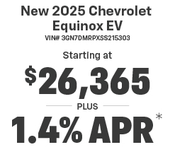 New 2025 Chevrolet Equinox EV offer
