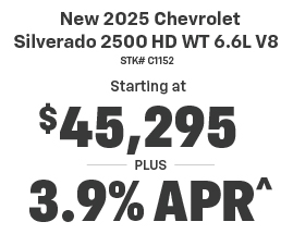 New 2025 Chevrolet Silverado 2500HD offer
